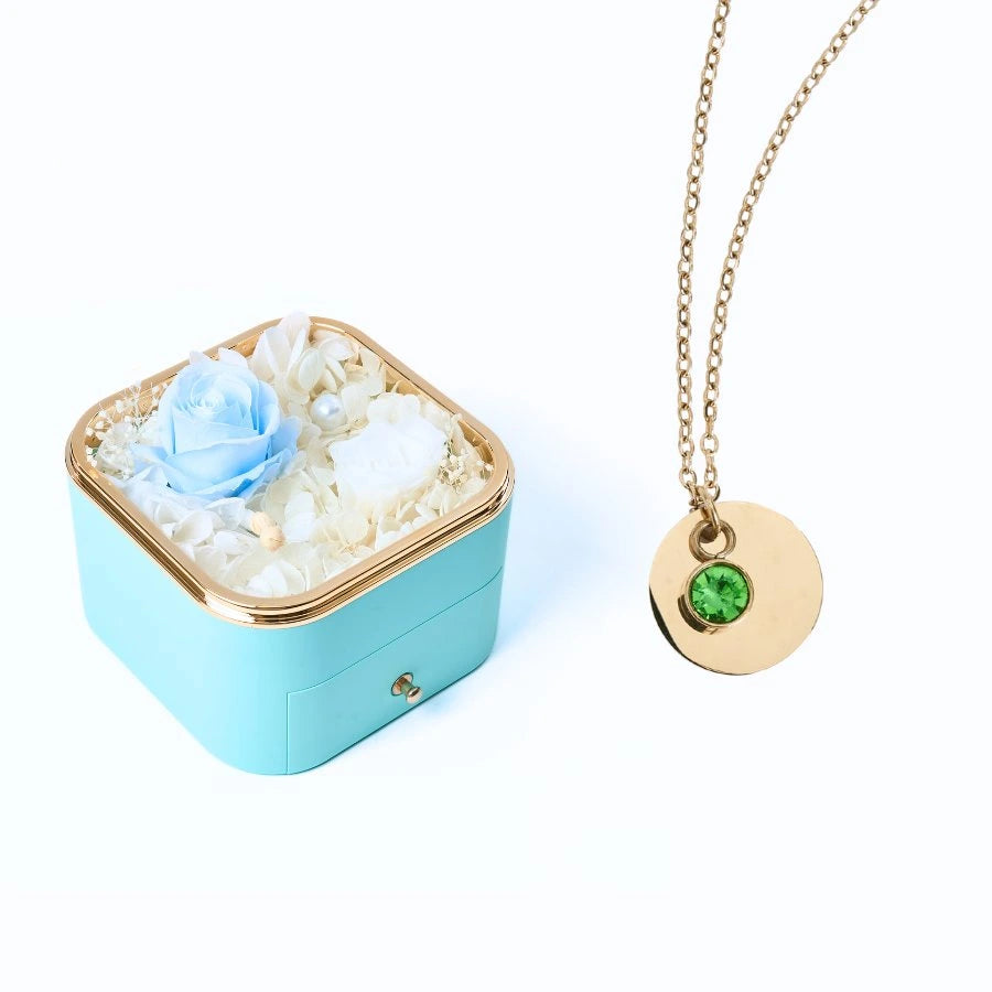 Eternal Happiness & Personalized Disc Necklace