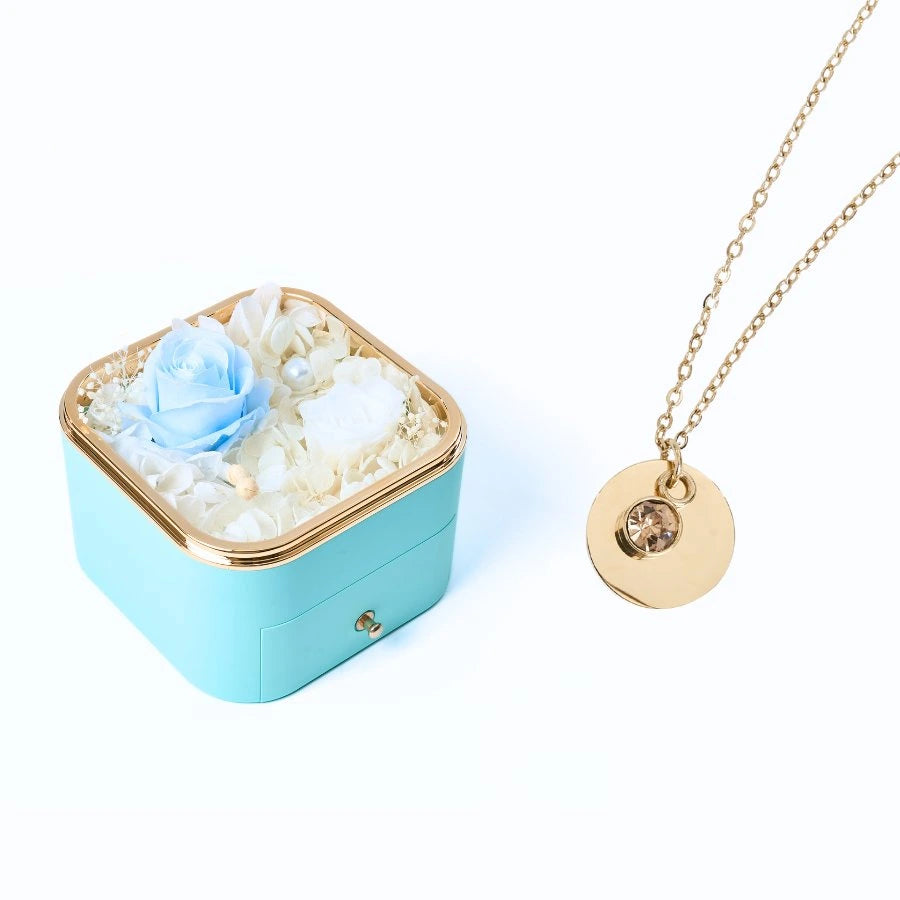 Eternal Happiness & Personalized Disc Necklace