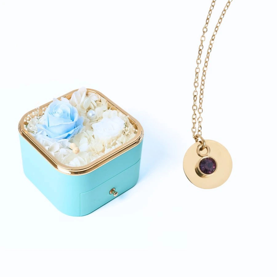 Eternal Happiness & Personalized Disc Necklace