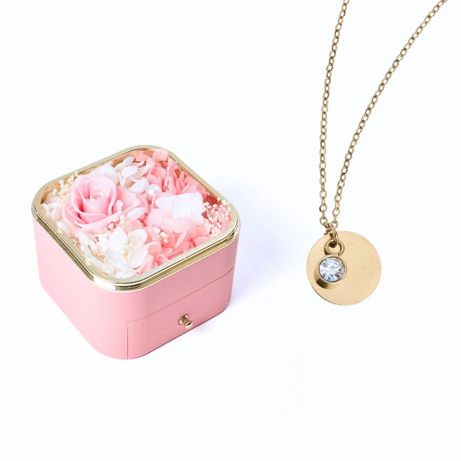 Eternal Happiness & Personalized Disc Necklace