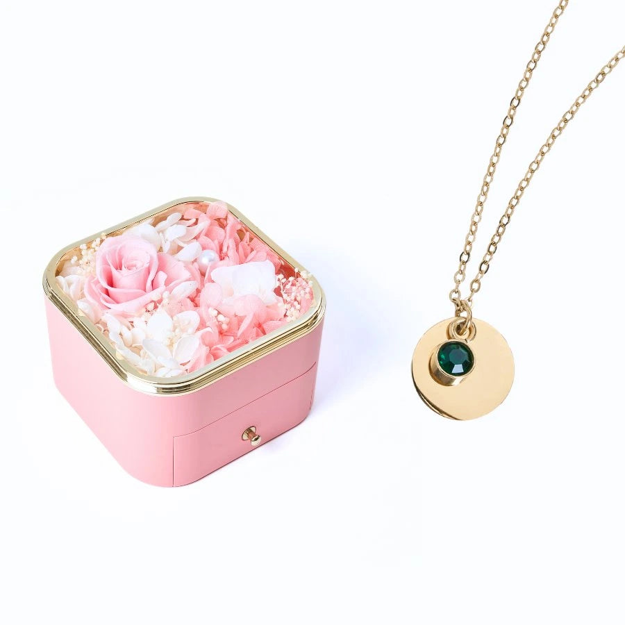 Eternal Happiness & Personalized Disc Necklace