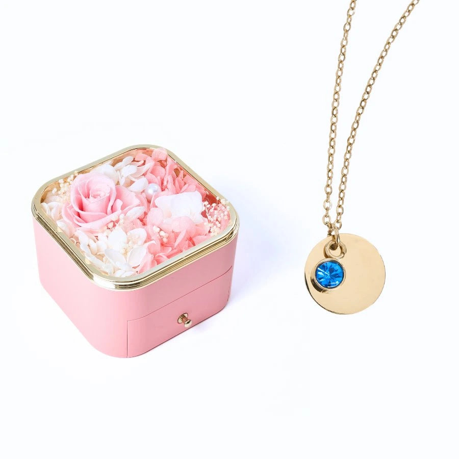 Eternal Happiness & Personalized Disc Necklace