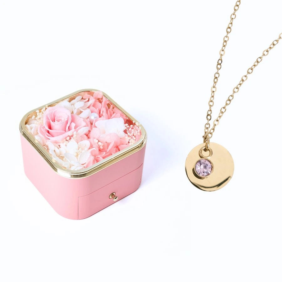 Eternal Happiness & Personalized Disc Necklace