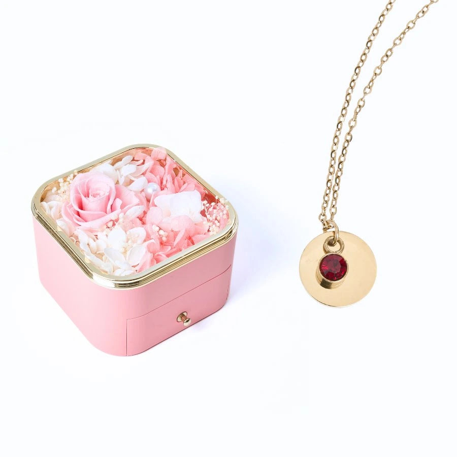 Eternal Happiness & Personalized Disc Necklace