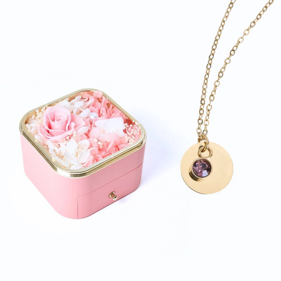 Eternal Happiness & Personalized Disc Necklace
