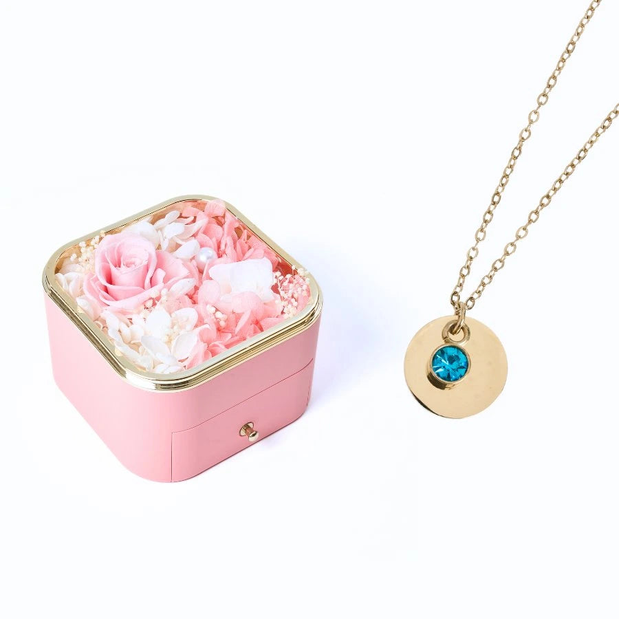 Eternal Happiness & Personalized Disc Necklace