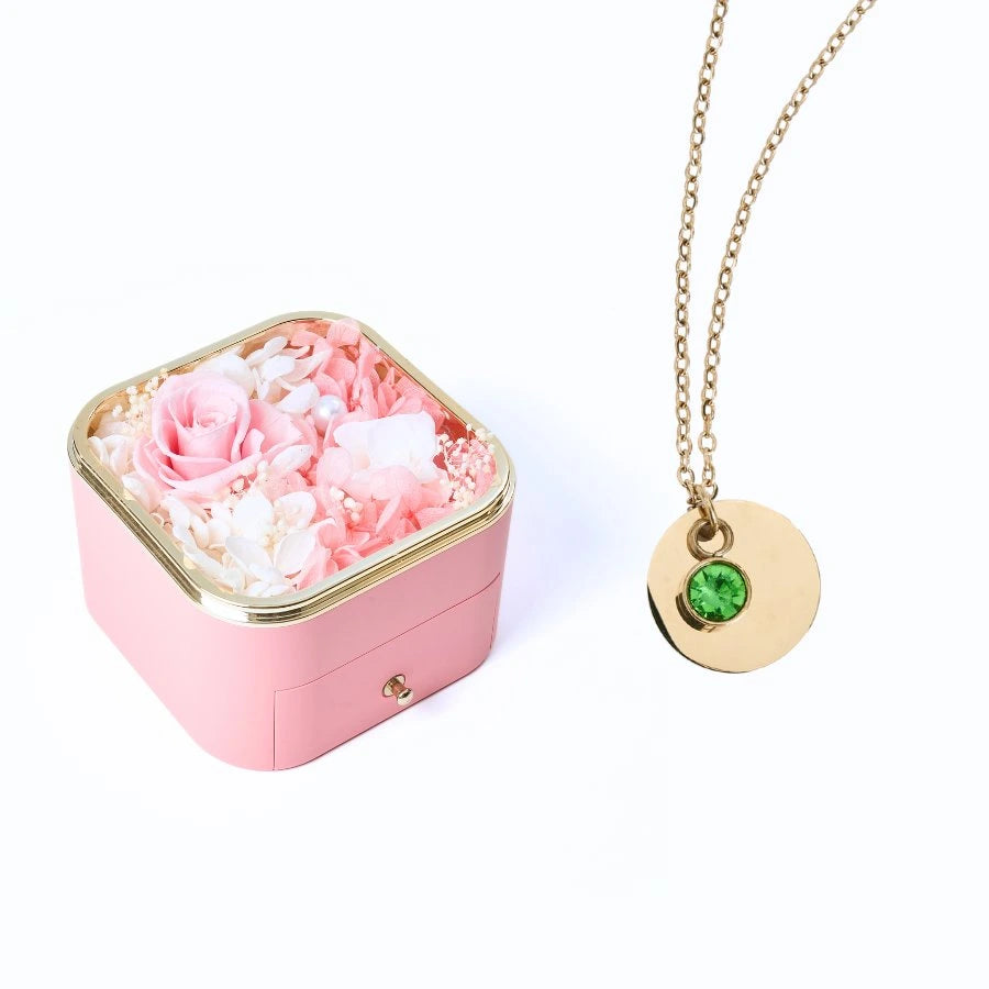Eternal Happiness & Personalized Disc Necklace