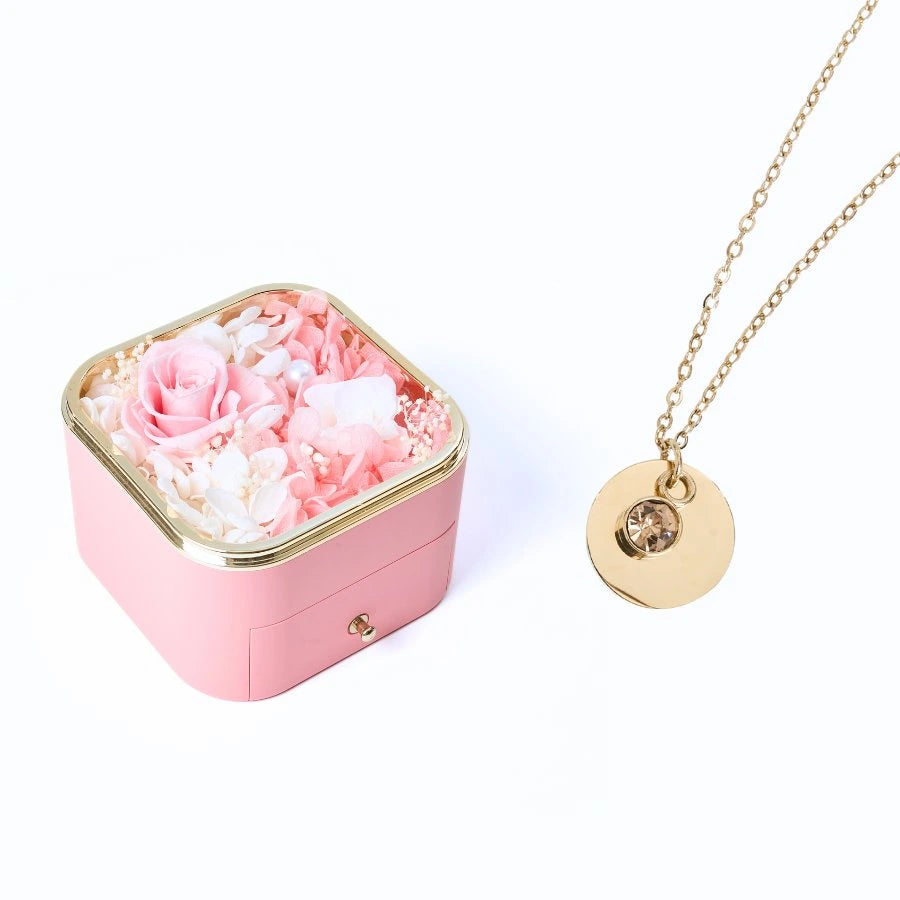 Eternal Happiness & Personalized Disc Necklace