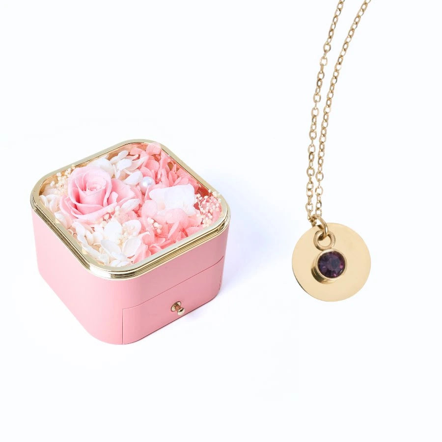 Eternal Happiness & Personalized Disc Necklace