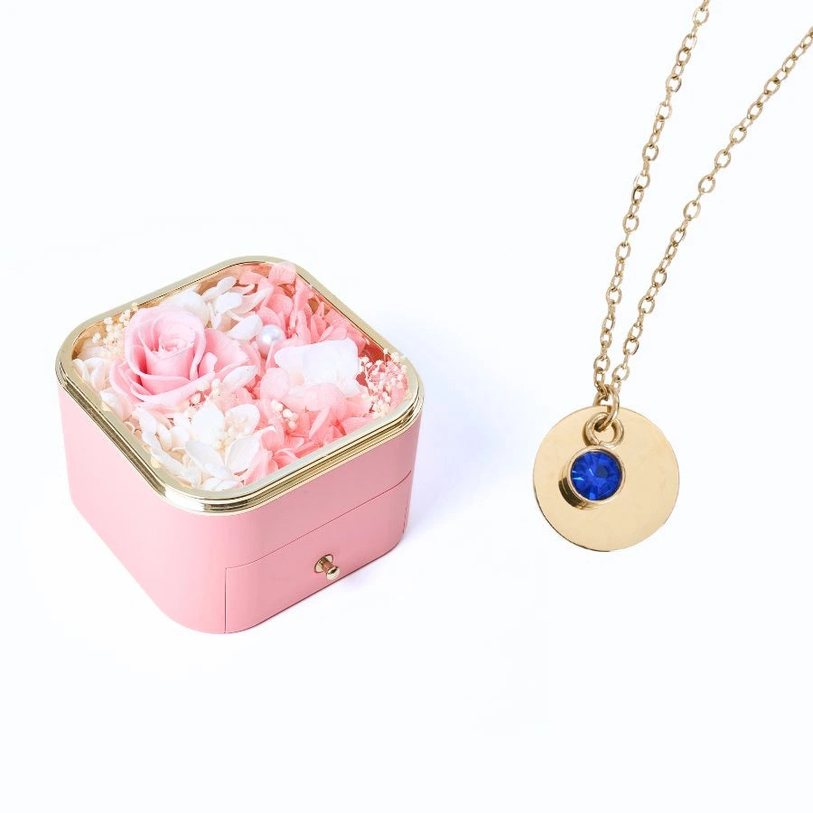Eternal Happiness & Personalized Disc Necklace