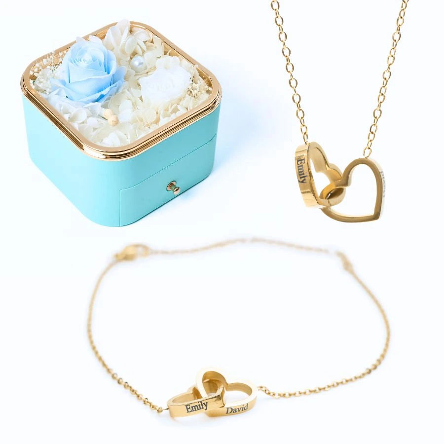 Caja Felicidad Eterna & Pulsera & Collar Personalizados