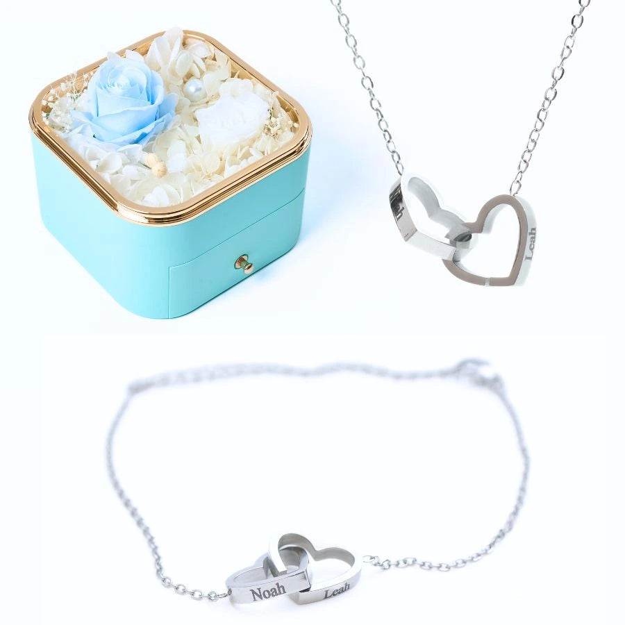 Caja Felicidad Eterna & Pulsera & Collar Personalizados