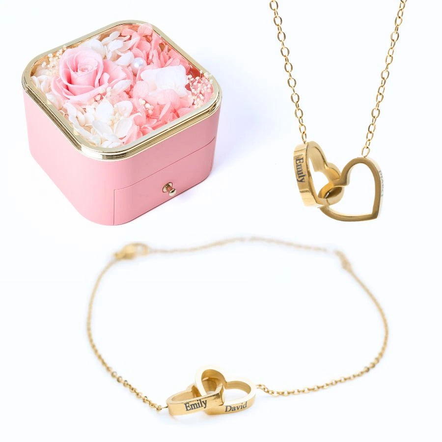 Caja Felicidad Eterna & Pulsera & Collar Personalizados