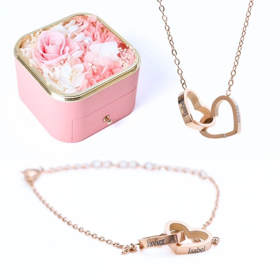 Caja Felicidad Eterna & Pulsera & Collar Personalizados
