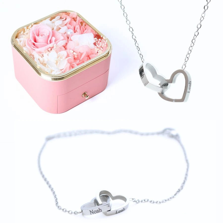 Caja Felicidad Eterna & Pulsera & Collar Personalizados