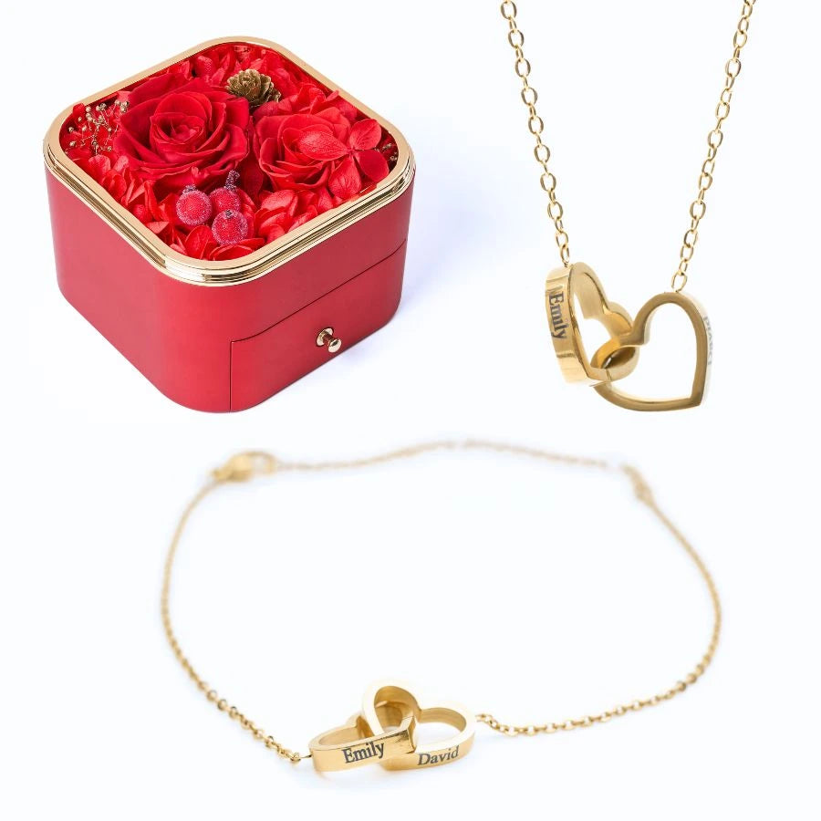 Caja Felicidad Eterna & Pulsera & Collar Personalizados