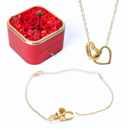 Caja Felicidad Eterna & Pulsera & Collar Personalizados