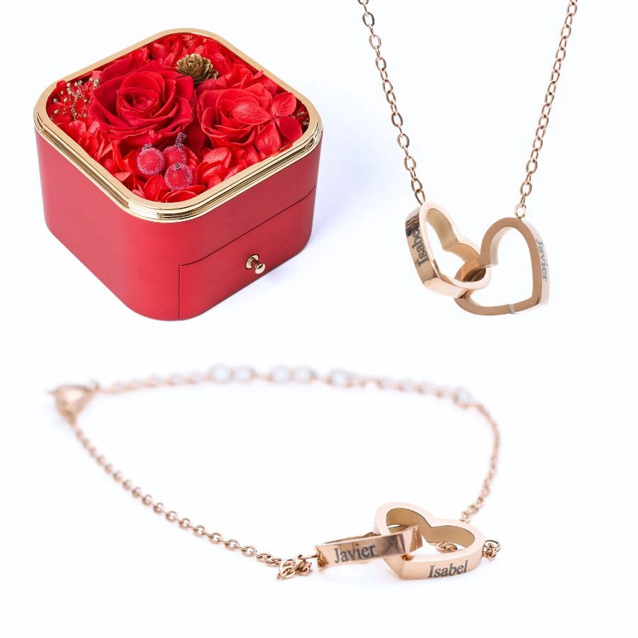 Caja Felicidad Eterna & Pulsera & Collar Personalizados