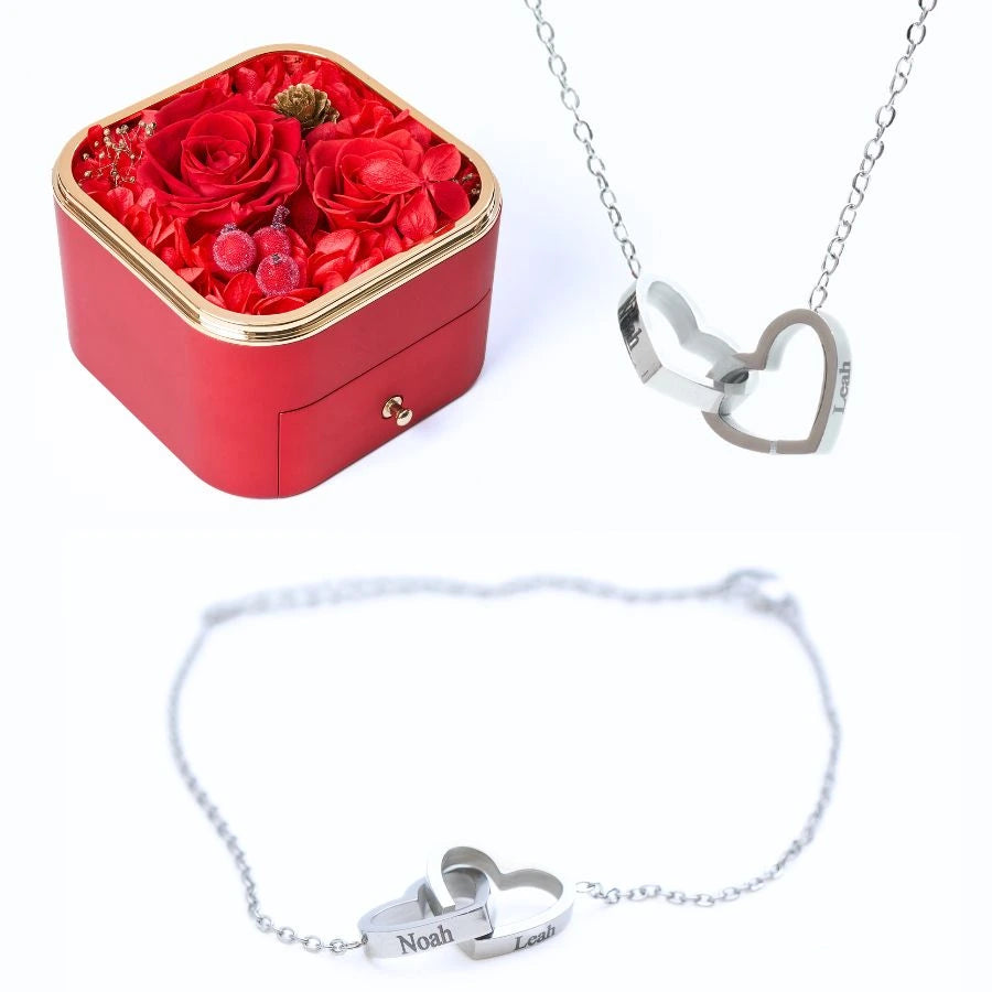 Caja Felicidad Eterna & Pulsera & Collar Personalizados