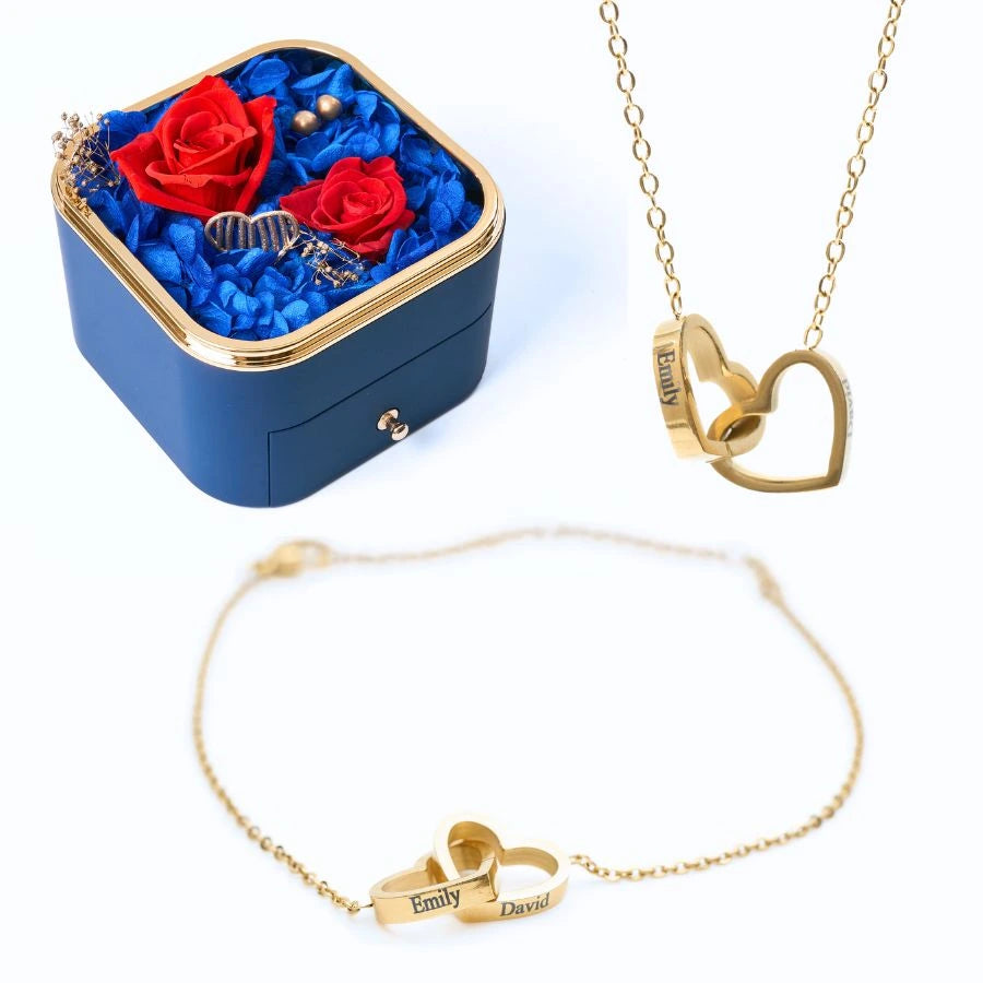 Caja Felicidad Eterna & Pulsera & Collar Personalizados