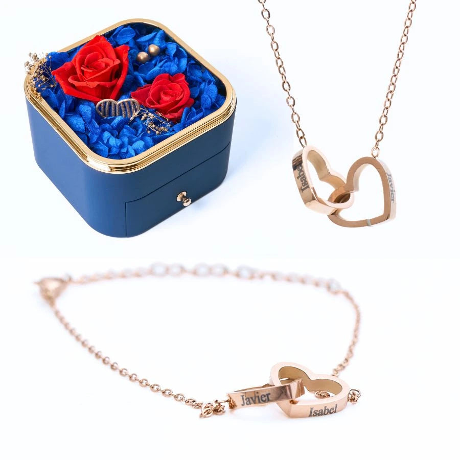 Caja Felicidad Eterna & Pulsera & Collar Personalizados