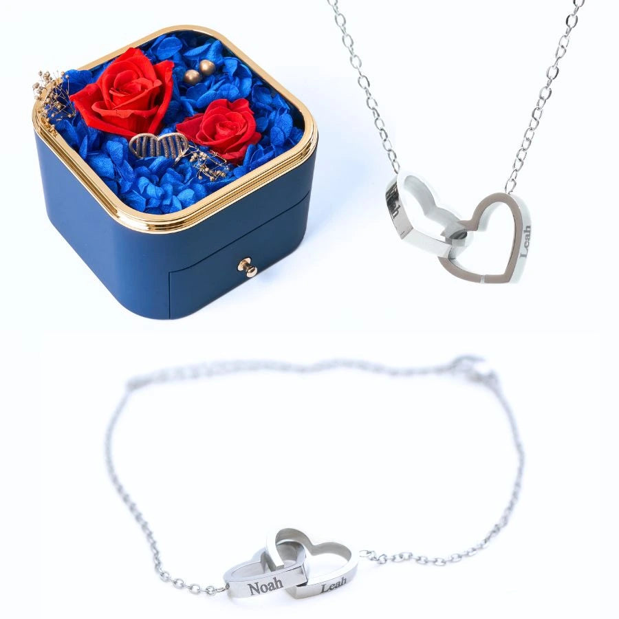 Caja Felicidad Eterna & Pulsera & Collar Personalizados