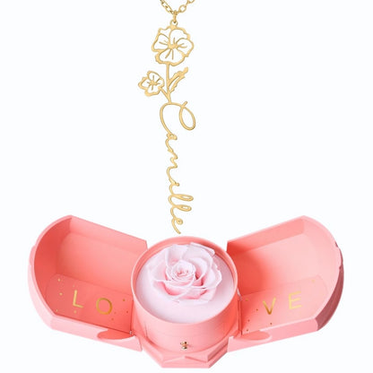 Coffret Harmonie Éternelle & Collier Prénom Fleur