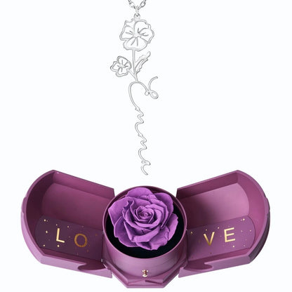 Coffret Harmonie Éternelle & Collier Prénom Fleur