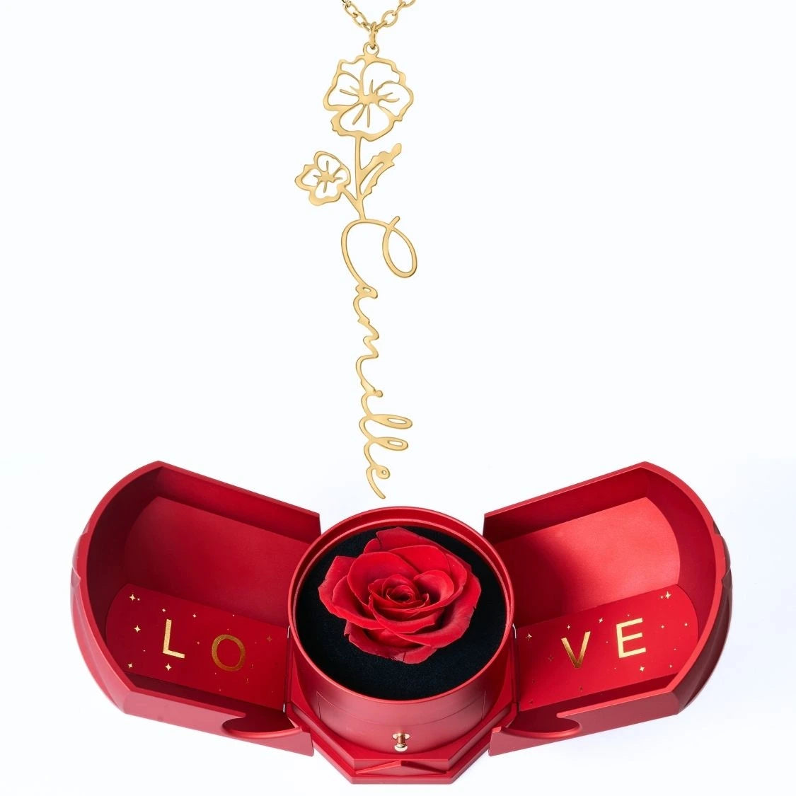 Coffret Harmonie Éternelle & Collier Prénom Fleur