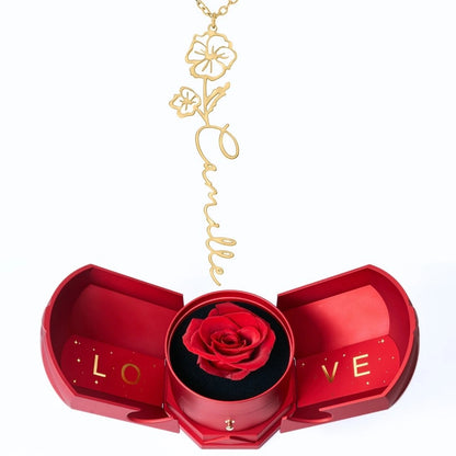 Coffret Harmonie Éternelle & Collier Prénom Fleur