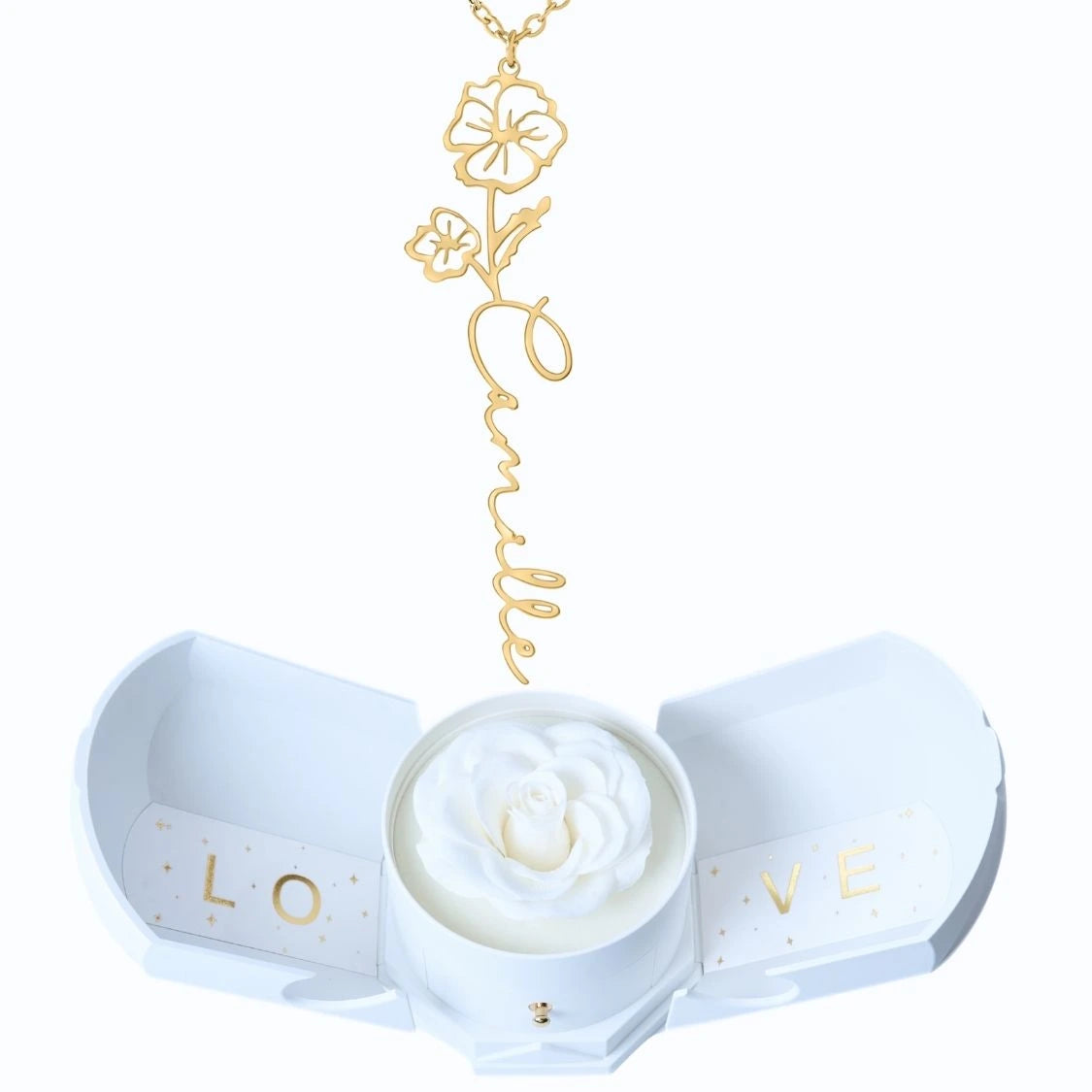 Coffret Harmonie Éternelle & Collier Prénom Fleur