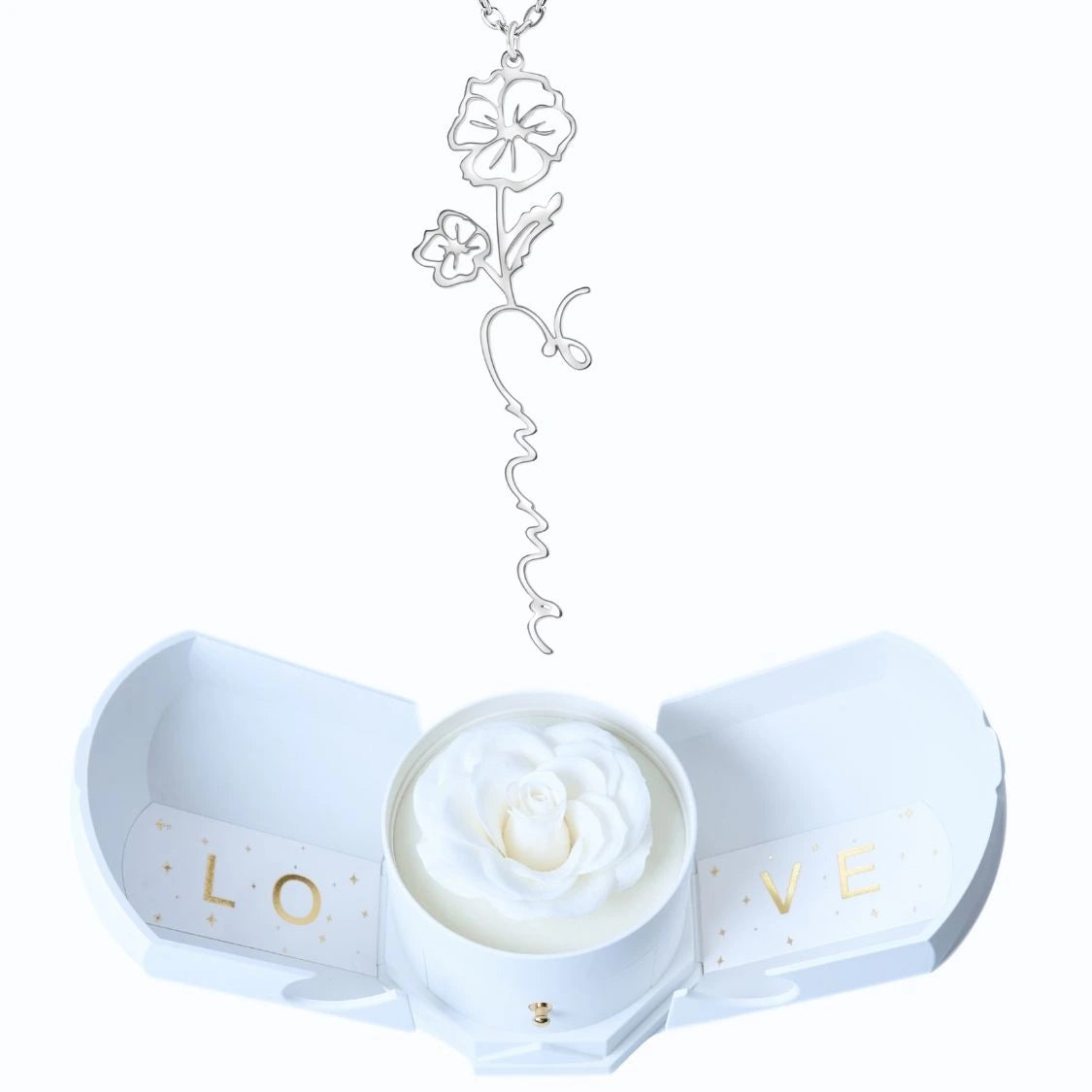 Coffret Harmonie Éternelle & Collier Prénom Fleur