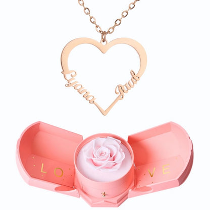 Coffret Harmonie Éternelle & Collier Amour (Coeur) à personnaliser