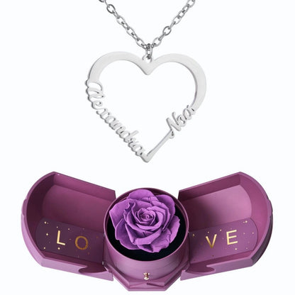 Coffret Harmonie Éternelle & Collier Amour (Coeur) à personnaliser