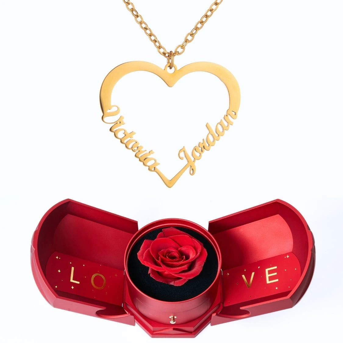 Coffret Harmonie Éternelle & Collier Amour (Coeur) à personnaliser