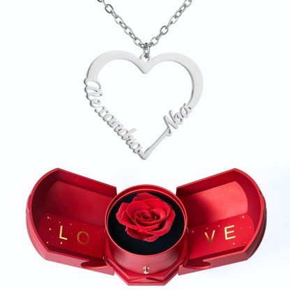 Coffret Harmonie Éternelle & Collier Amour (Coeur) à personnaliser