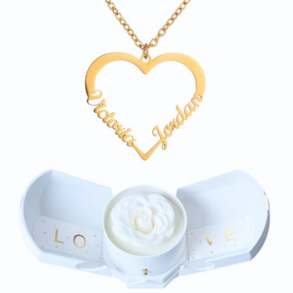 Coffret Harmonie Éternelle & Collier Amour (Coeur) à personnaliser