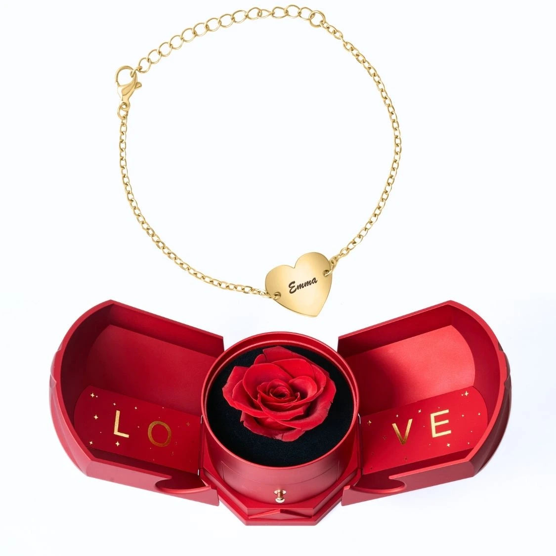 Coffret Harmonie Éternelle & Bracelet Coeur Personnalisée Couple