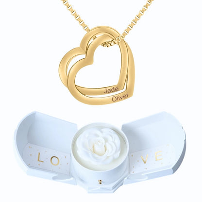 Eternal Harmony Box & Interlocking Hearts Necklace