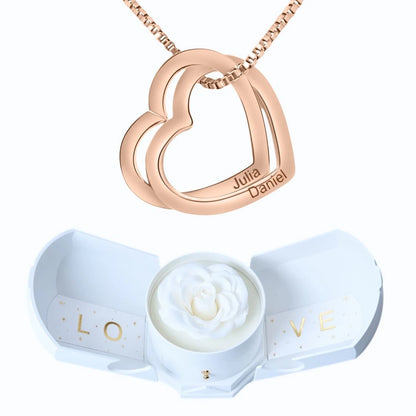 Eternal Harmony Box & Interlocking Hearts Necklace