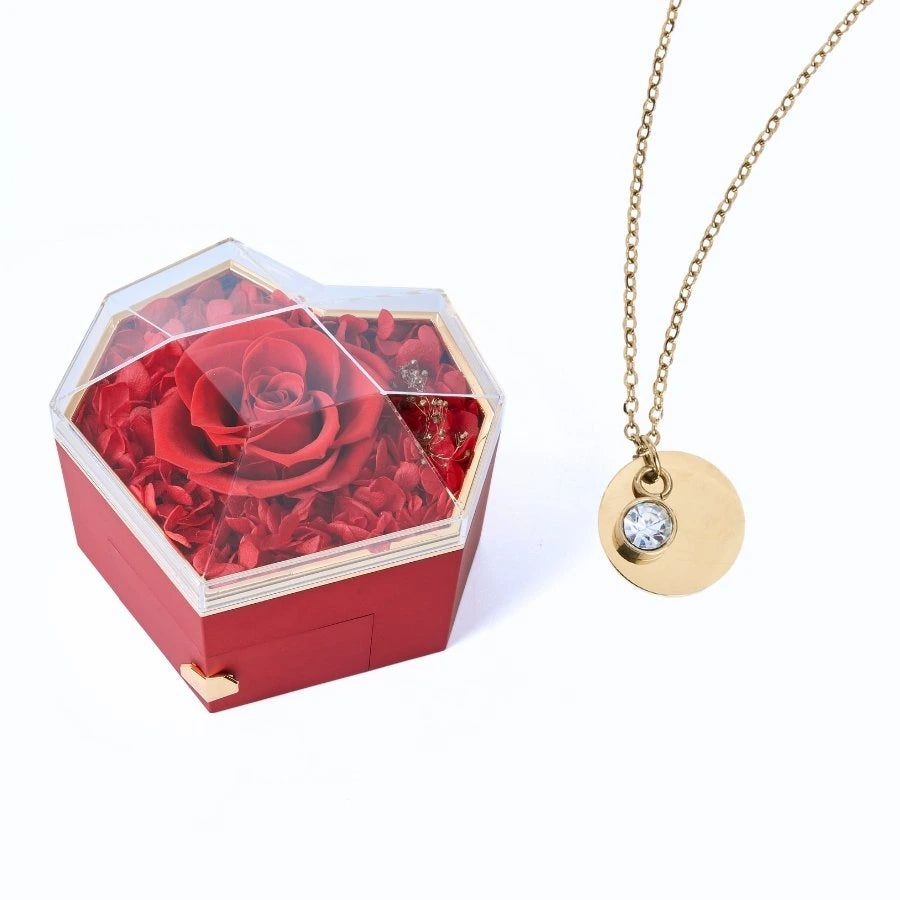 Collar Corazón Eterno & Disco Personalizado