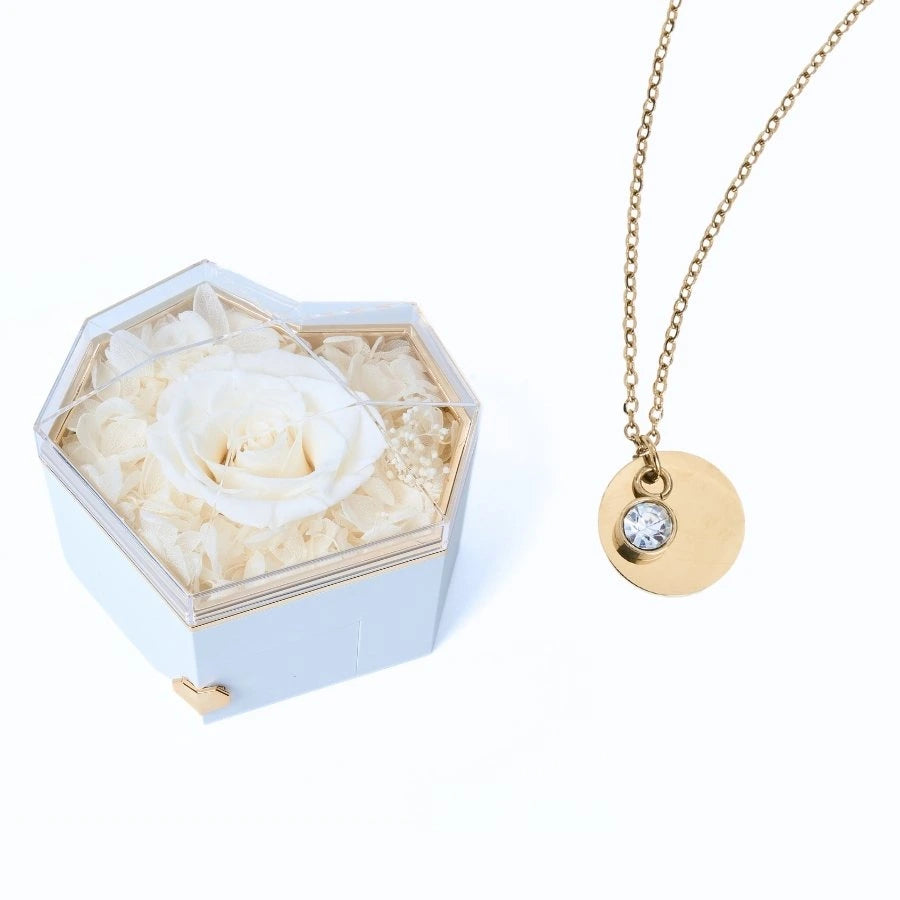 Collar Corazón Eterno & Disco Personalizado