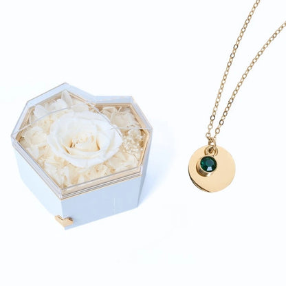 Collar Corazón Eterno & Disco Personalizado