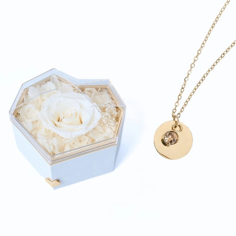 Collar Corazón Eterno & Disco Personalizado