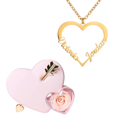 Coffret Amour Éternel & Collier Amour (Coeur) à personnaliser
