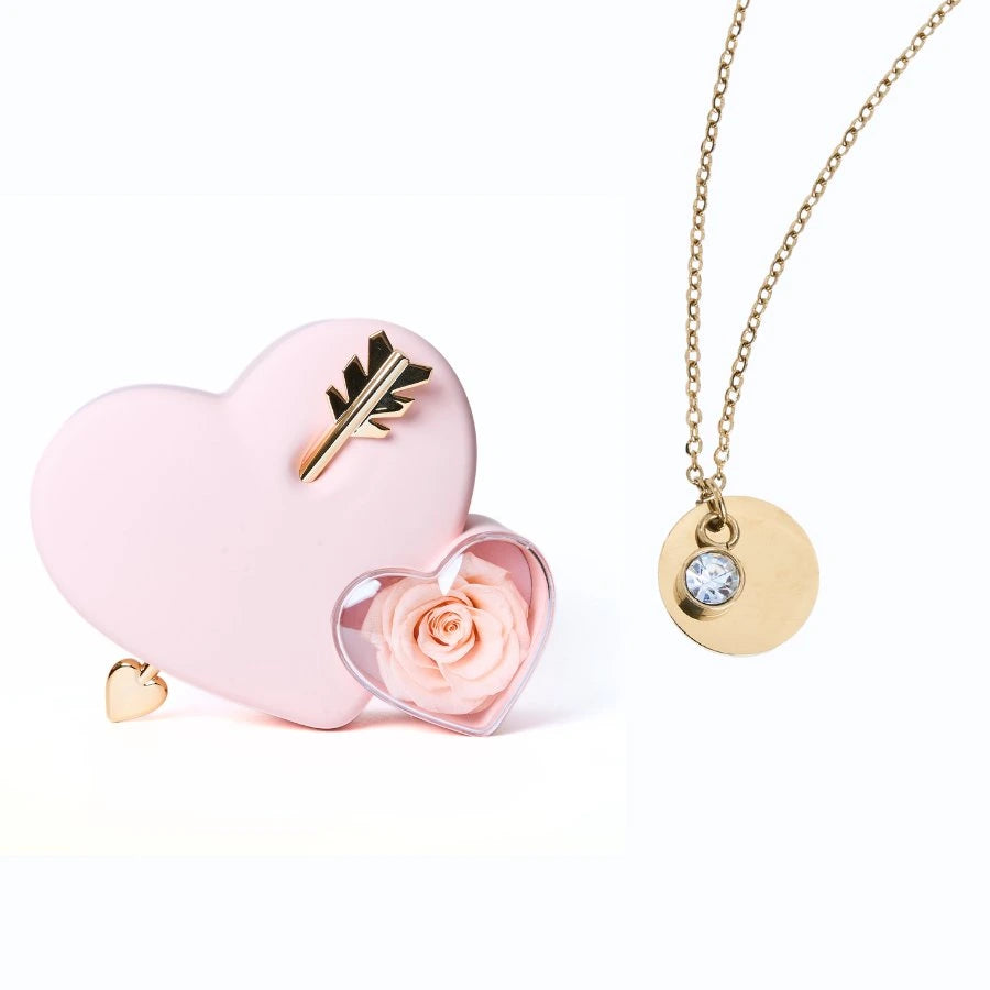 Amour Éternel & Collier Disque Personnalisé