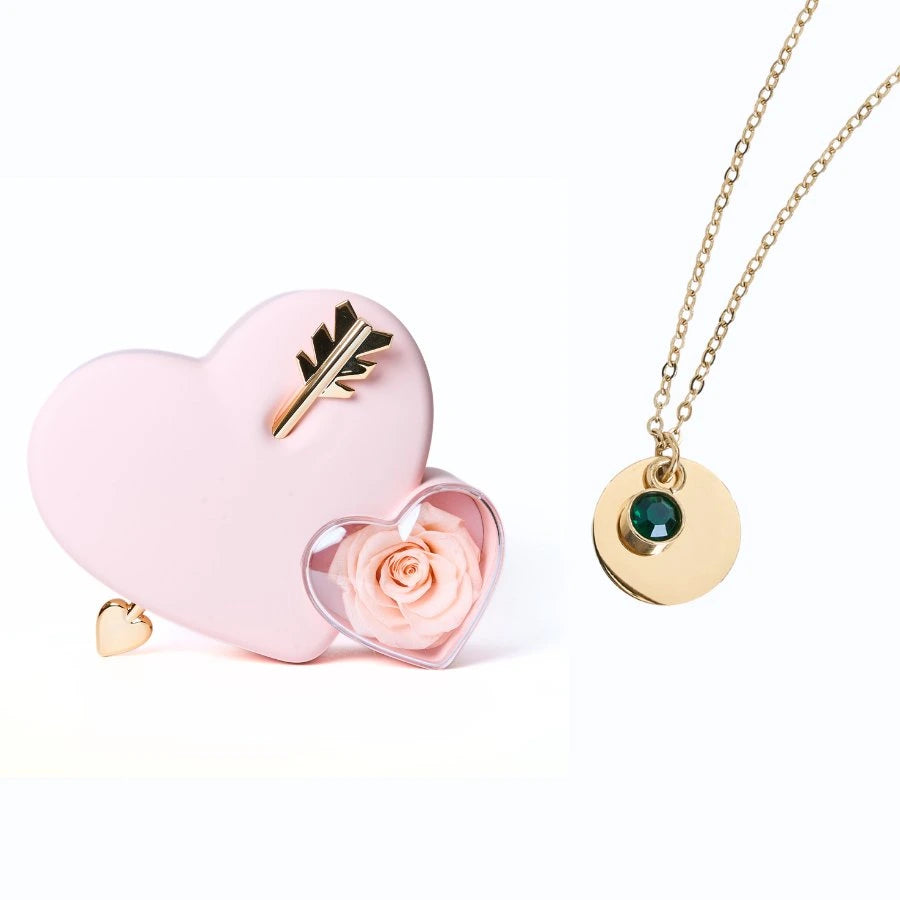 Amour Éternel & Collier Disque Personnalisé