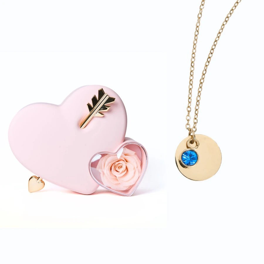 Amour Éternel & Collier Disque Personnalisé
