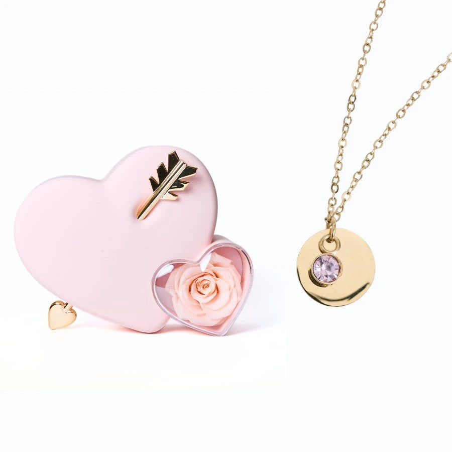 Amour Éternel & Collier Disque Personnalisé