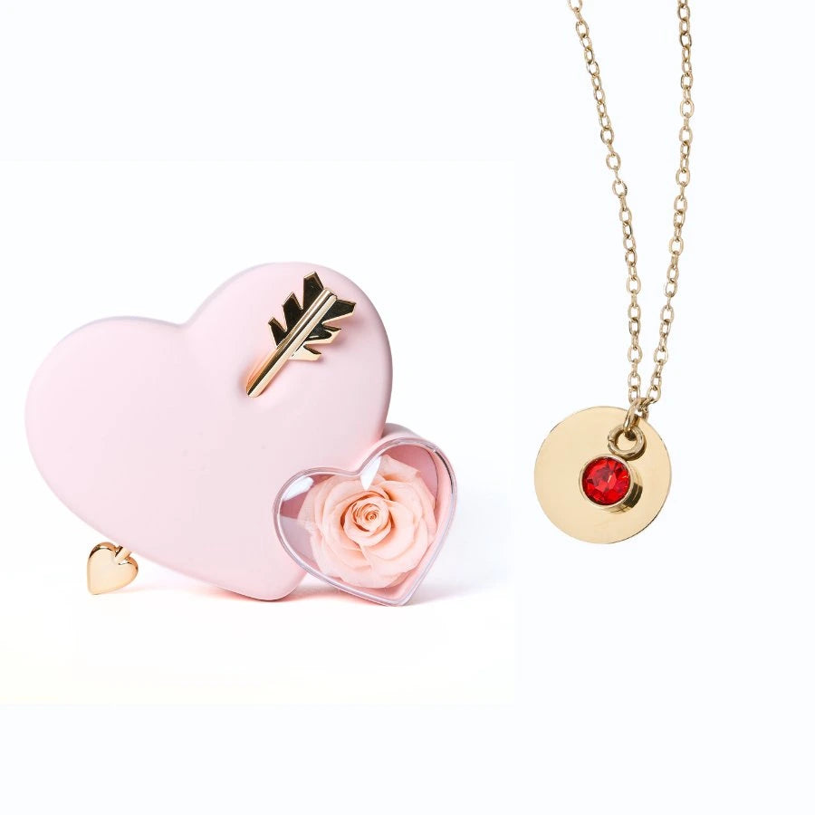 Amour Éternel & Collier Disque Personnalisé